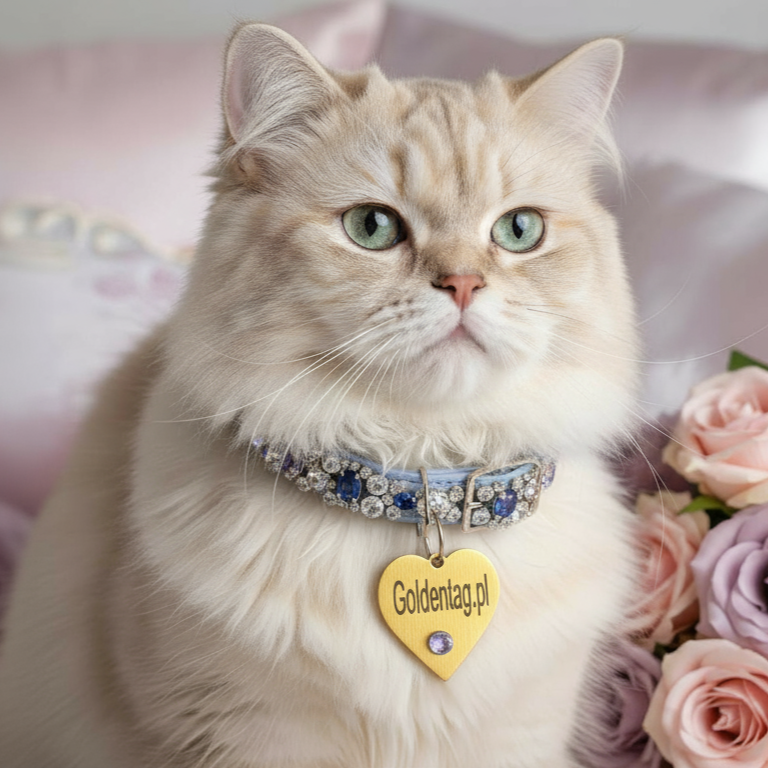 Kot z luksusową adresówką