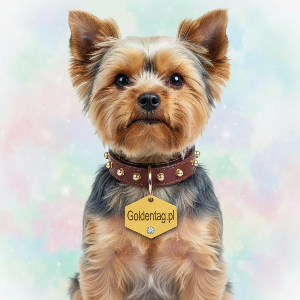 Yorkshire Terrier w luksusowej adresówce